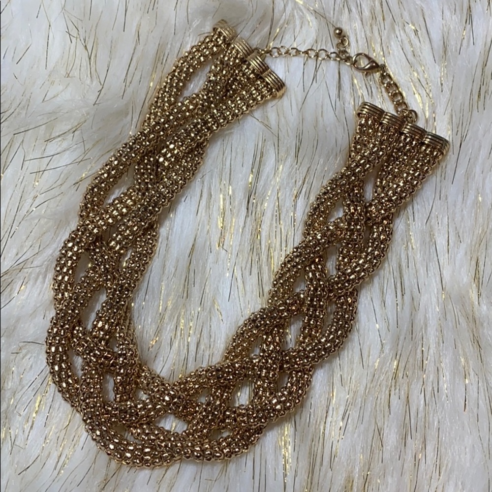 Chunky chain faux gold costume jewelry necklace